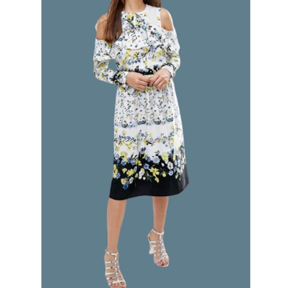 ASOS cold shoulder floral dress 6